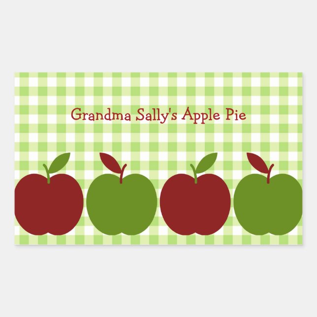 Gingham and Apples Sticker (Front)