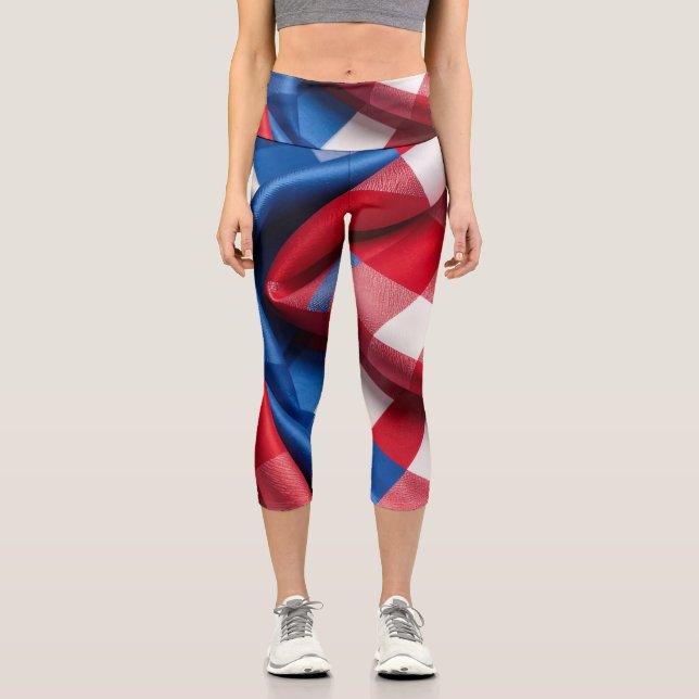 Gingham and Glory Capri Leggings (Front)