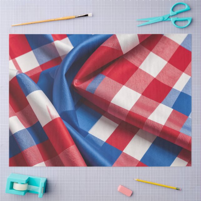 Gingham and Glory Tissue Paper (Craft)