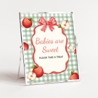 Gingham Apple of our Eye Babies are Sweet Sign