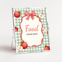 Gingham Apple of our Eye Baby Shower Food