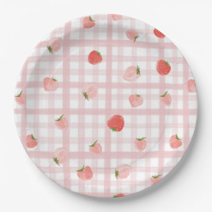 Gingham Berry Party Plates
