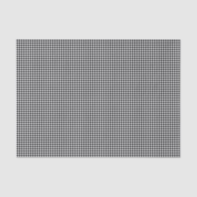 Gingham, Black-White-TISSUE WRAP PAPER (Front)
