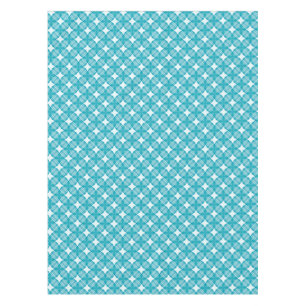 Gingham Ble and White Tablecloth