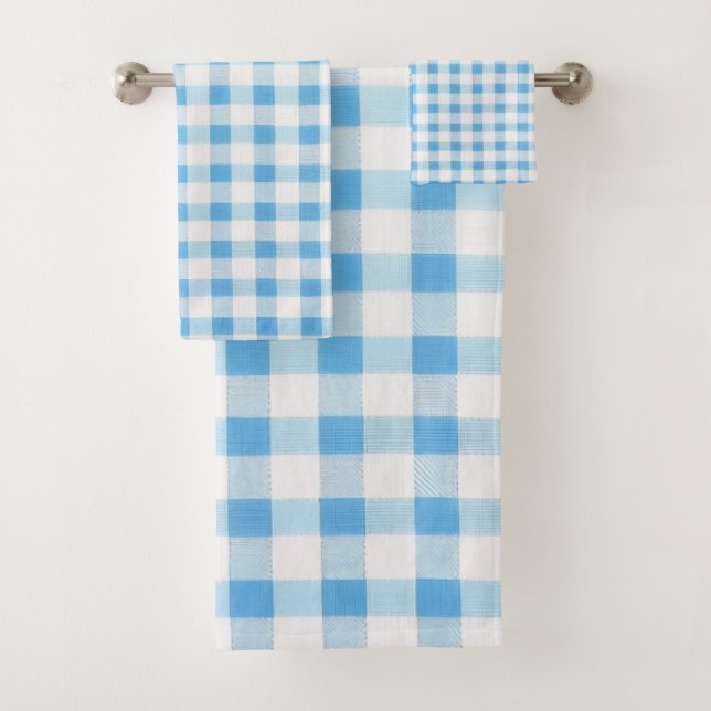 Gingham Bleu Bébé (En situation)