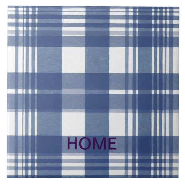 Gingham blue and white tile (Front)