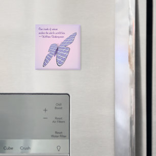 Gingham Butterfly Magnet