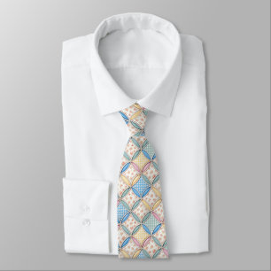 Gingham Cathedral Window Quilt Design Tie