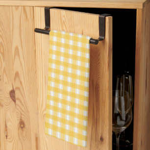 Gingham Charm Yellow Kitchen Towel