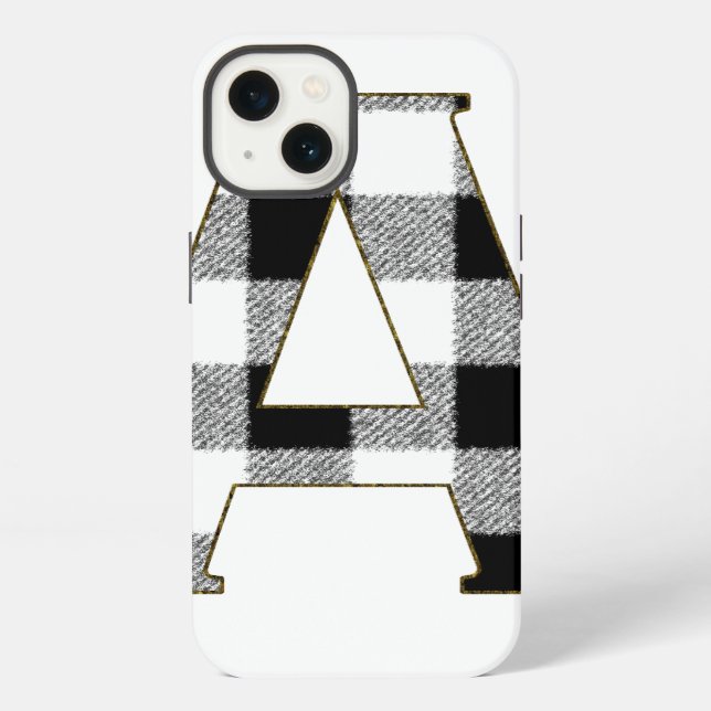 Gingham Check A iPhone Case (Back)