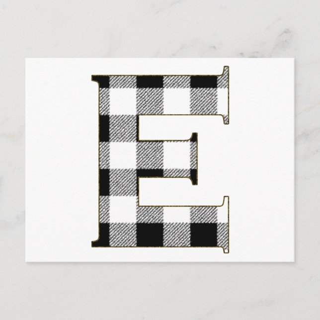 Gingham Check E Postcard (Front)
