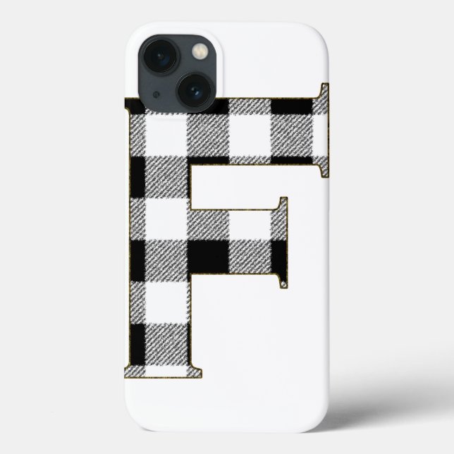 Gingham Check F Case-Mate iPhone Case (Back)