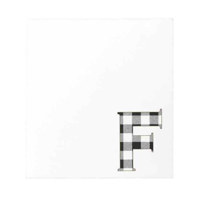Gingham Check F Notepad (Front)