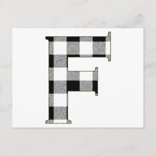 Gingham Check F Postcard