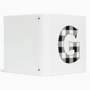 Gingham Check G Binder
