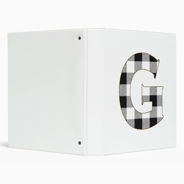 Gingham Check G Binder (Background)