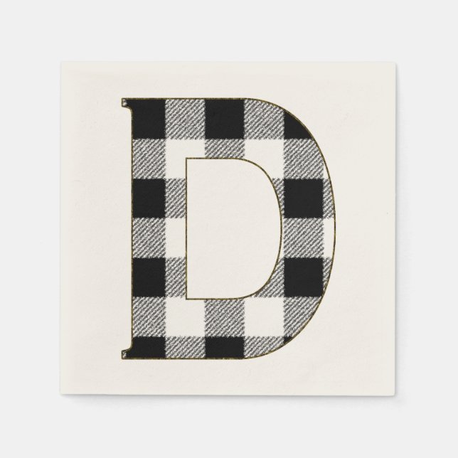 Gingham Check G Napkin (Front)