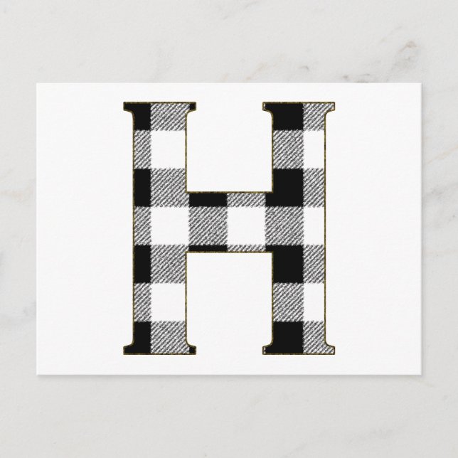 Gingham Check H Postcard (Front)