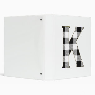 Gingham Check K Binder