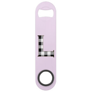Gingham Check L Bar Key
