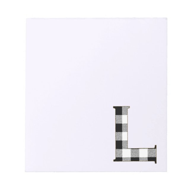 Gingham Check L Notepad (Front)