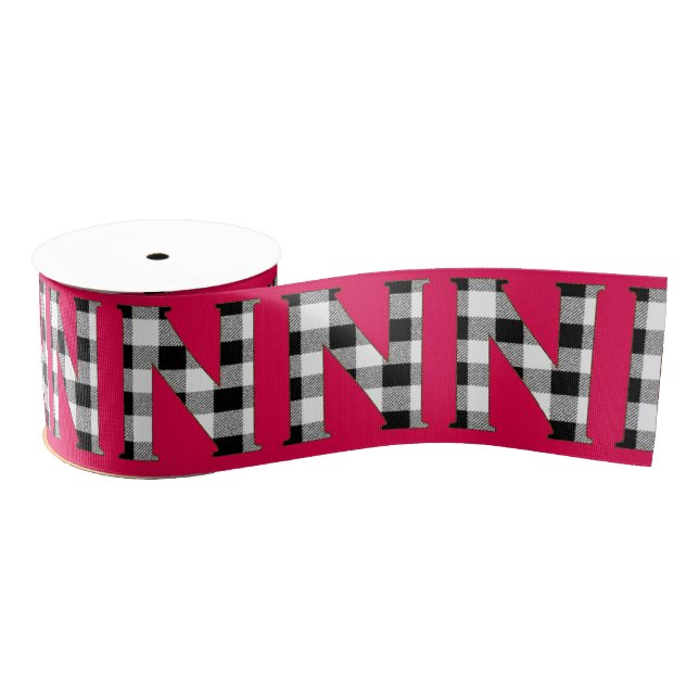 Gingham Check N Grosgrain Ribbon (Spool)