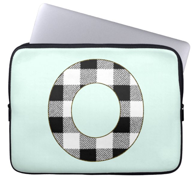 Gingham Check O Laptop Sleeve (Front)