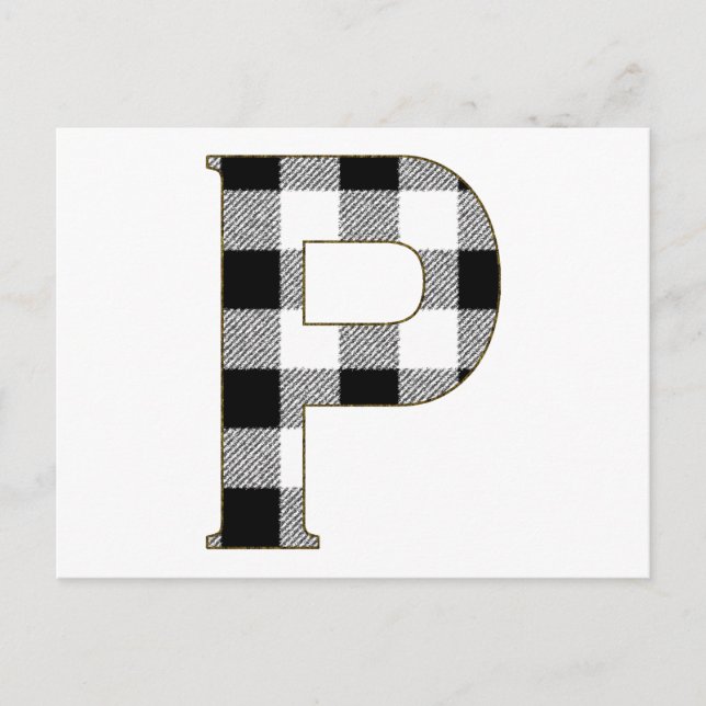Gingham Check P Postcard (Front)