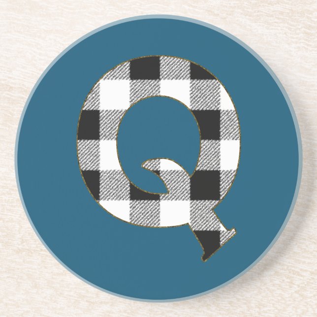 Gingham Check Q Coaster (Front)