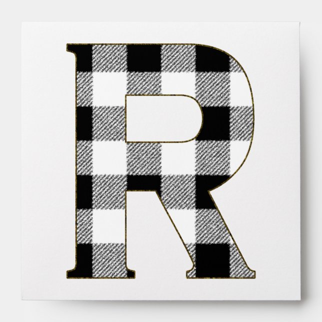 Gingham Check R Envelope (Front)