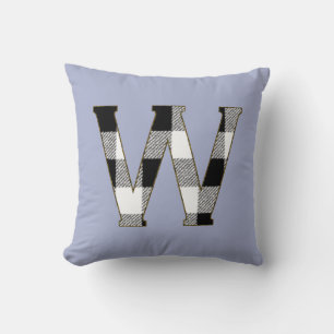 Gingham Check W Throw Pillow