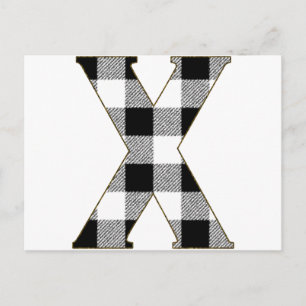 Gingham Check X Postcard