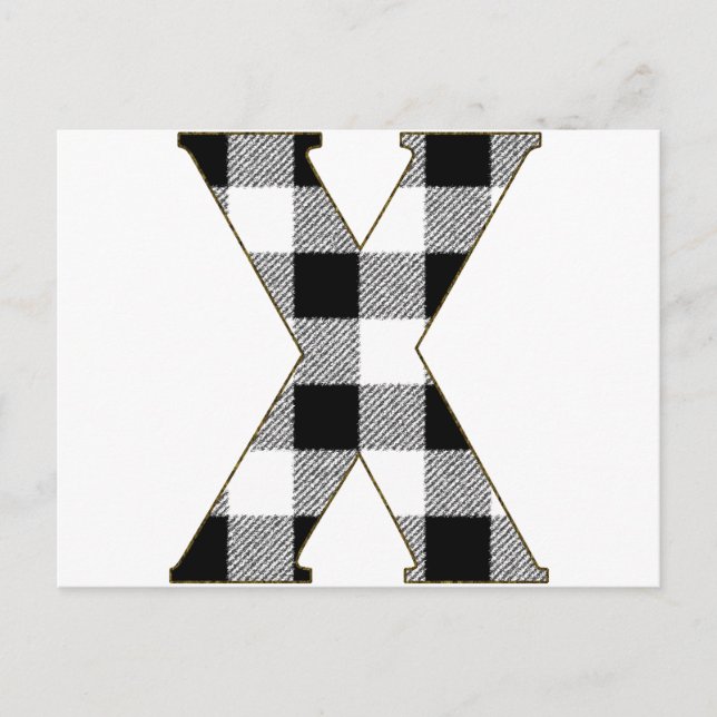 Gingham Check X Postcard (Front)