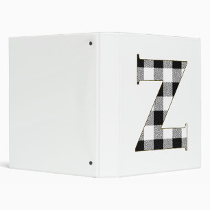 Gingham Check Z Binder