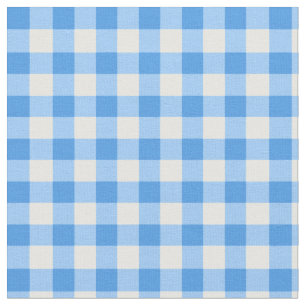 Gingham Checked Pattern   Blue And White Fabric