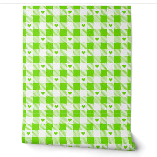 Gingham Chequered Pattern Heart Plaids Wallpaper