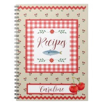 Gingham Cherry Recipe Notebook