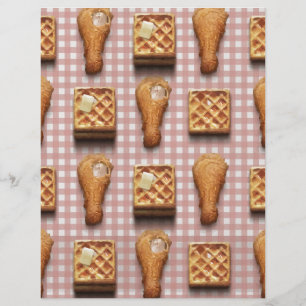 gingham chicken waffles