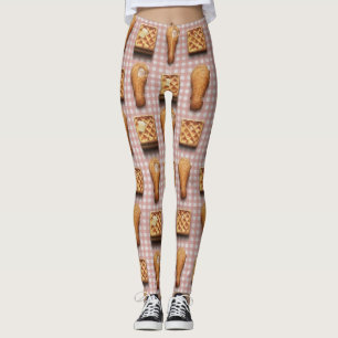 gingham chicken waffles leggings