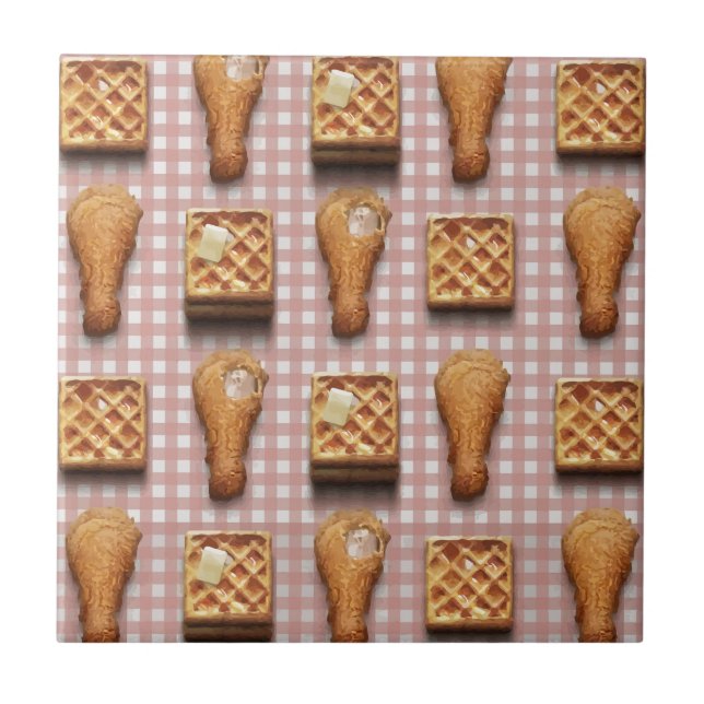 gingham chicken waffles tile (Front)