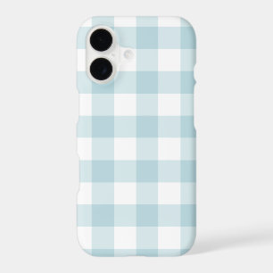 Gingham Classique Bleu Poussiéreux Clair et Blanc