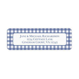Gingham Cottage Cozy Check Pattern Blue and White