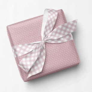 Gingham cute pink simple check satin ribbon