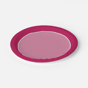 Gingham-Dark Pink-Paper Plates
