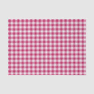 Gingham-Dark-Pink-Tissue Wrapping Paper