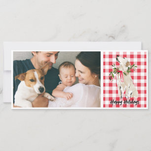 Gingham Dog Christmas Holiday Card