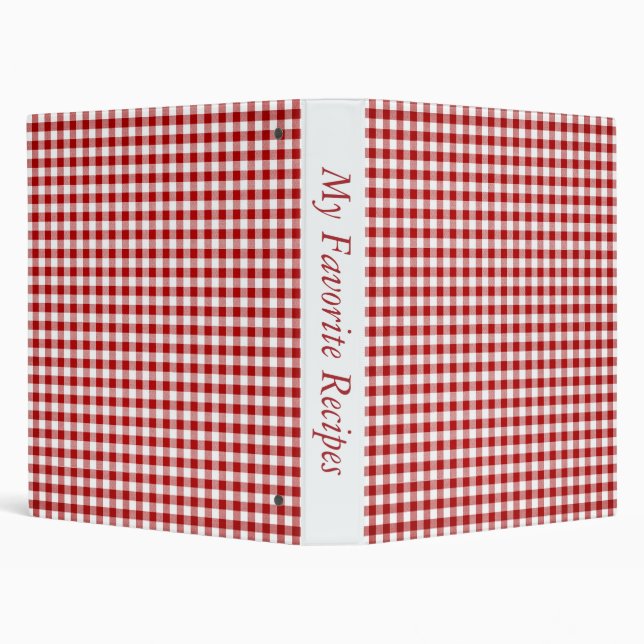 Gingham Dreams Recipe Album Binder (Background)