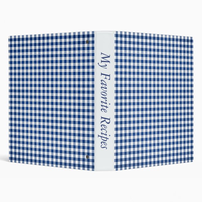 Gingham Dreams Recipe Album Binder (Background)