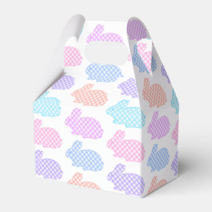 Gingham Easter Bunny Pattern Favor Box