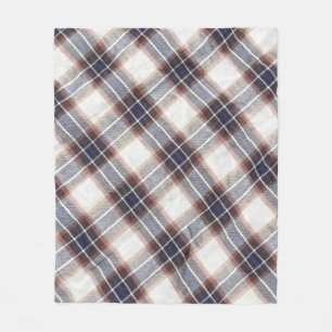 Gingham ecological cotton in autumn colours. fleece blanket